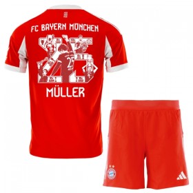 Fotbalové dresy FC Bayern Mnichov Thomas Muller 25 Dětské Domácí Dres 2025-26 Krátký Rukáv